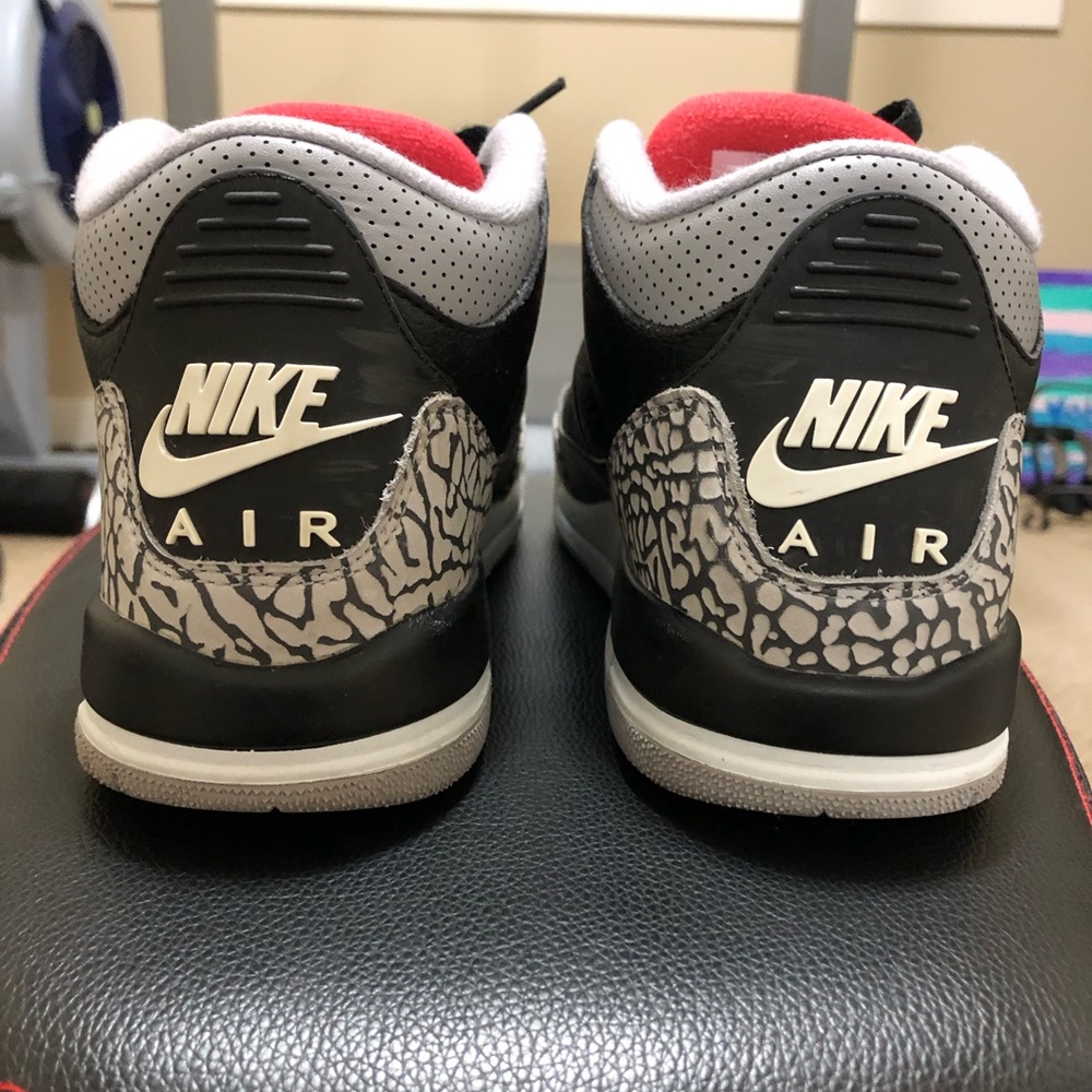 Air Jordan 3 Black Cement OG Youth BG GS 4.5y Women 6 6w